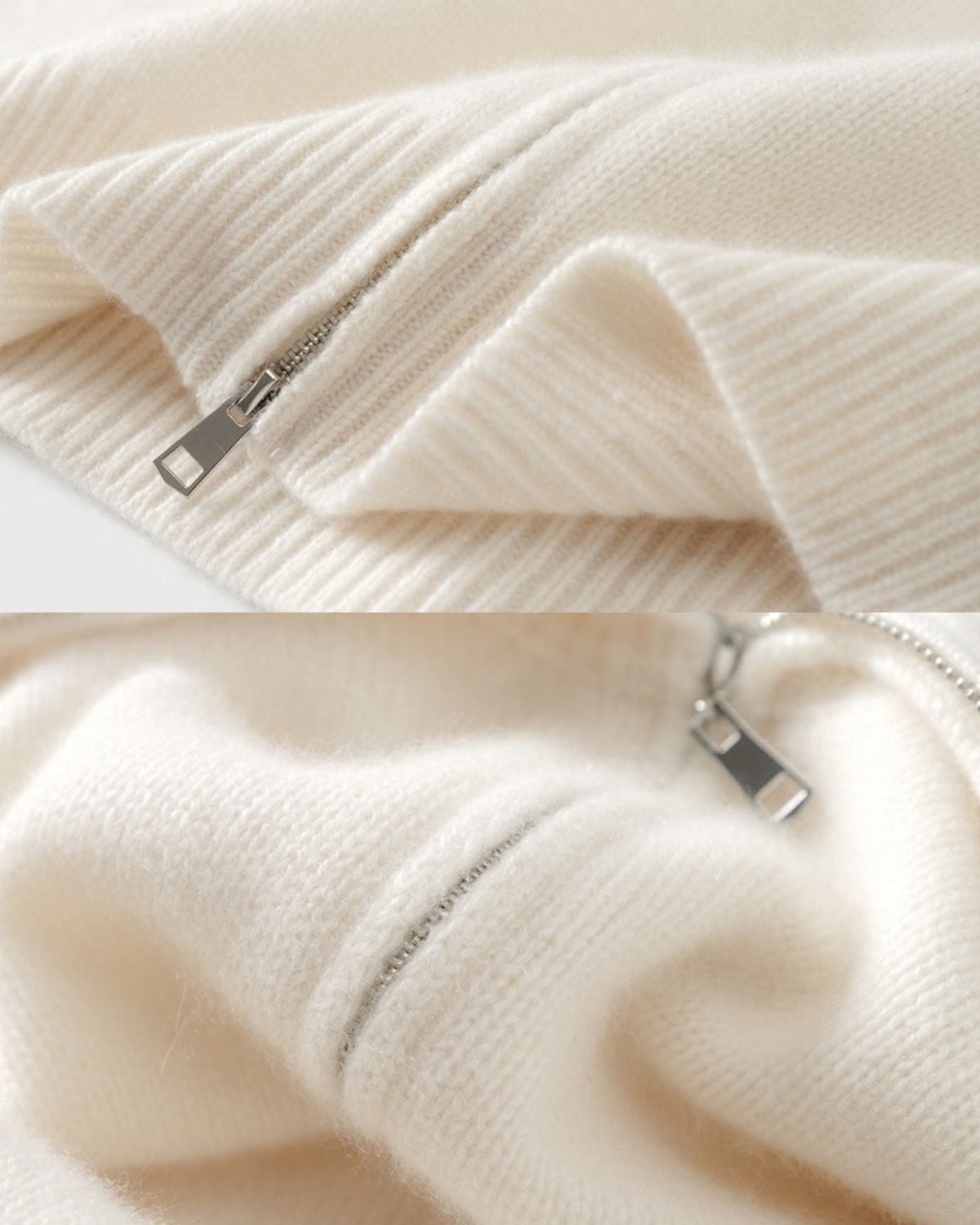 Lina Beaded and Embroidered Cashmere Zip Cardigan with Lapel Collar – view 9
