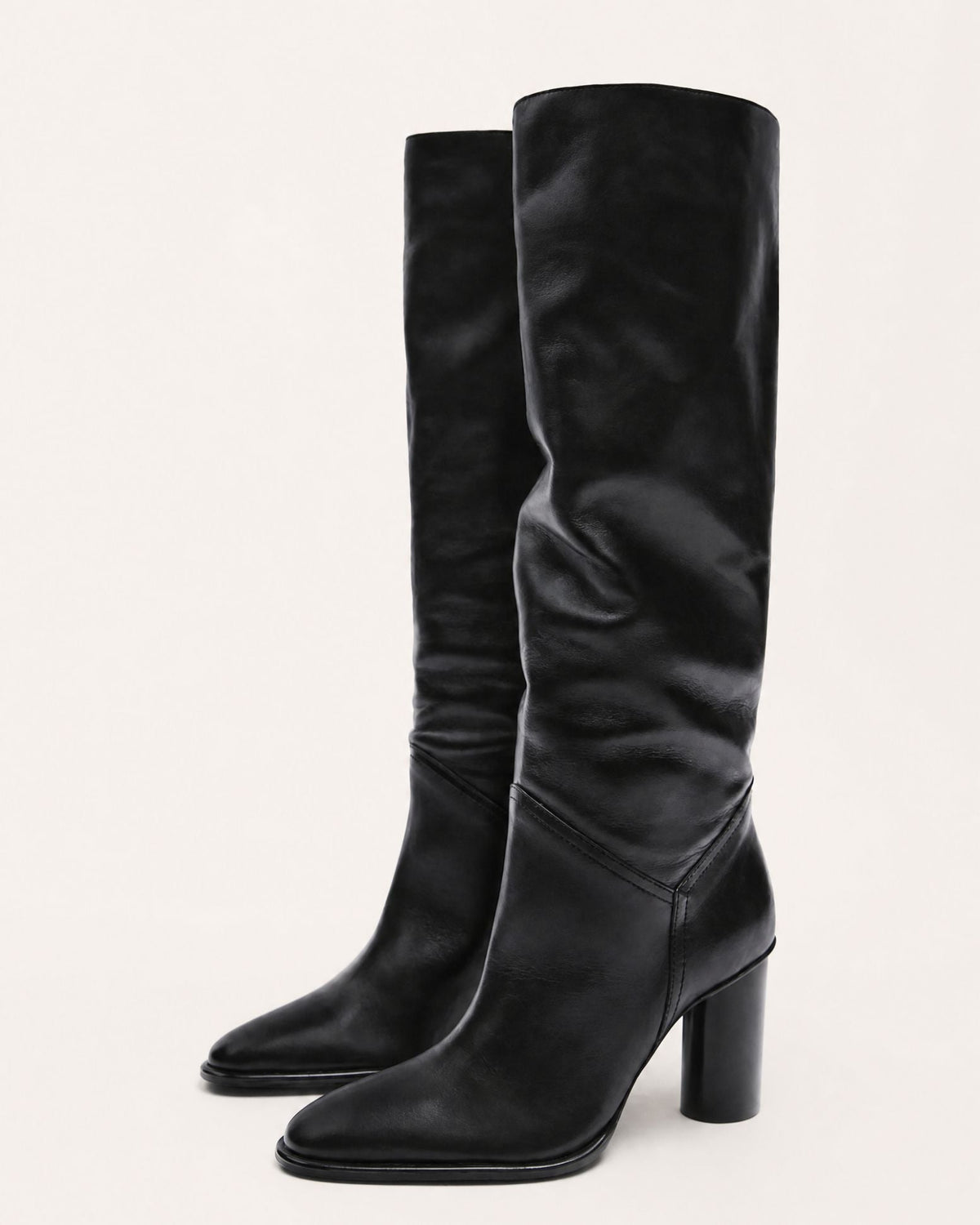 Kira Pull-On Square Toe Cowhide Leather Knee-High Boots – view 8