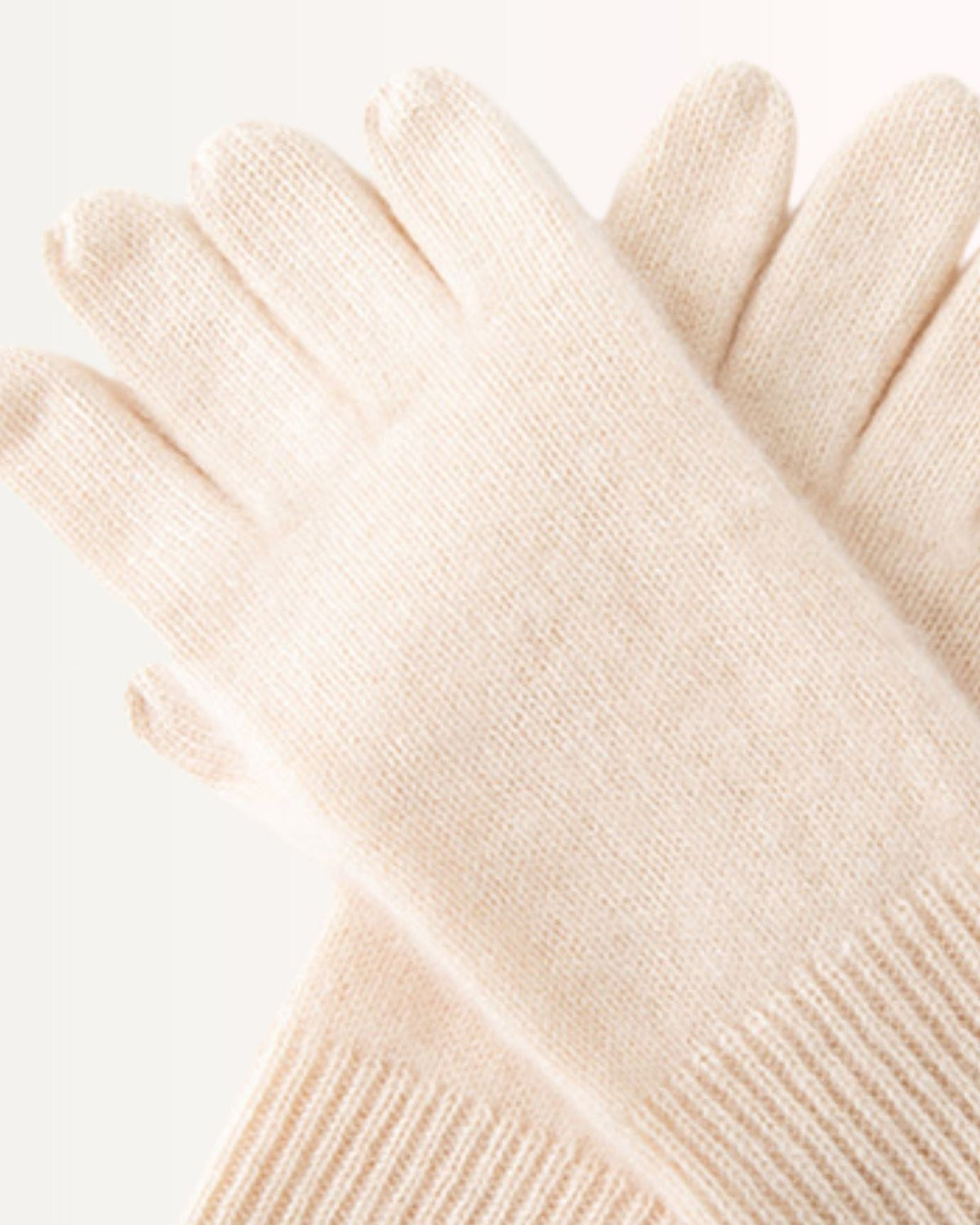 Extended Length Pure Cashmere Gloves with Colour-Matched Edges – view 4