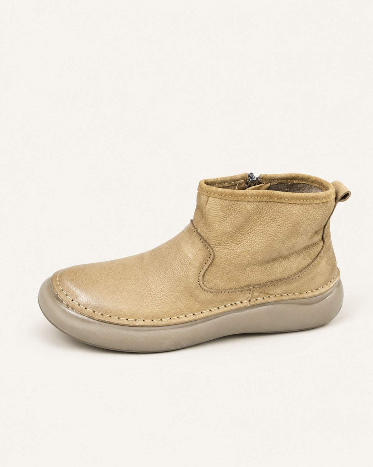 Top-Grain Leather Side-Zip Combat Boots with Leather Lining – view 9