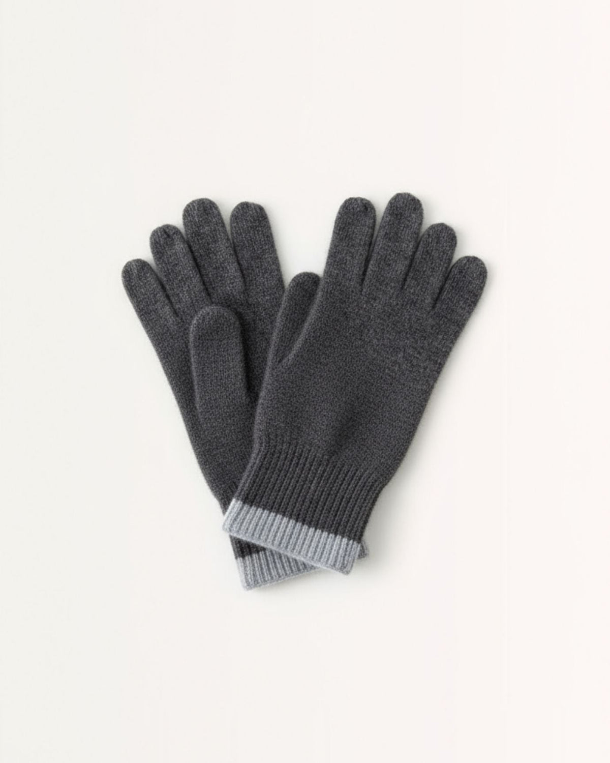 Extended Length Pure Cashmere Gloves with Colour-Matched Edges – view 5