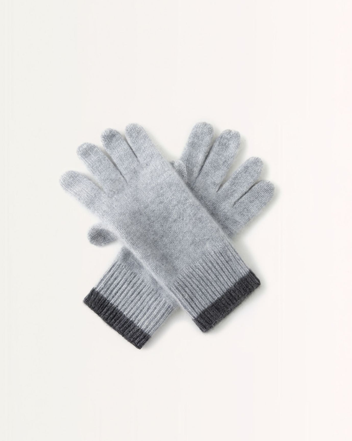 Extended Length Pure Cashmere Gloves with Colour-Matched Edges – view 7