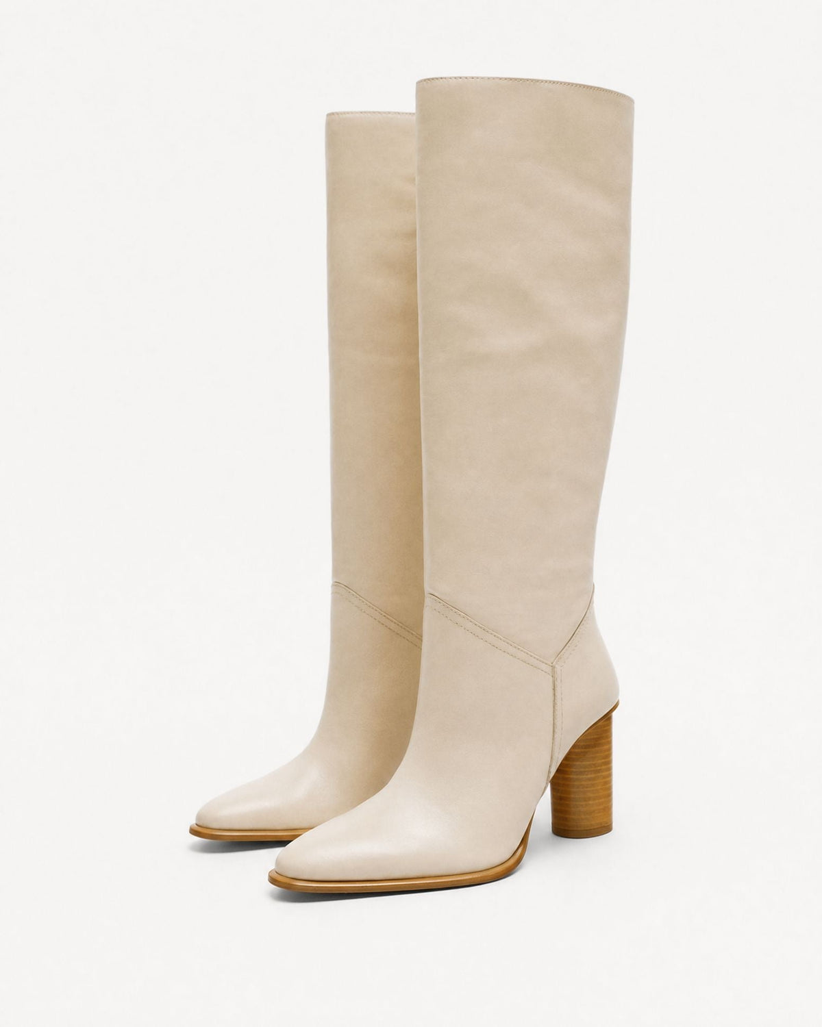 Kira Pull-On Square Toe Cowhide Leather Knee-High Boots – view 12