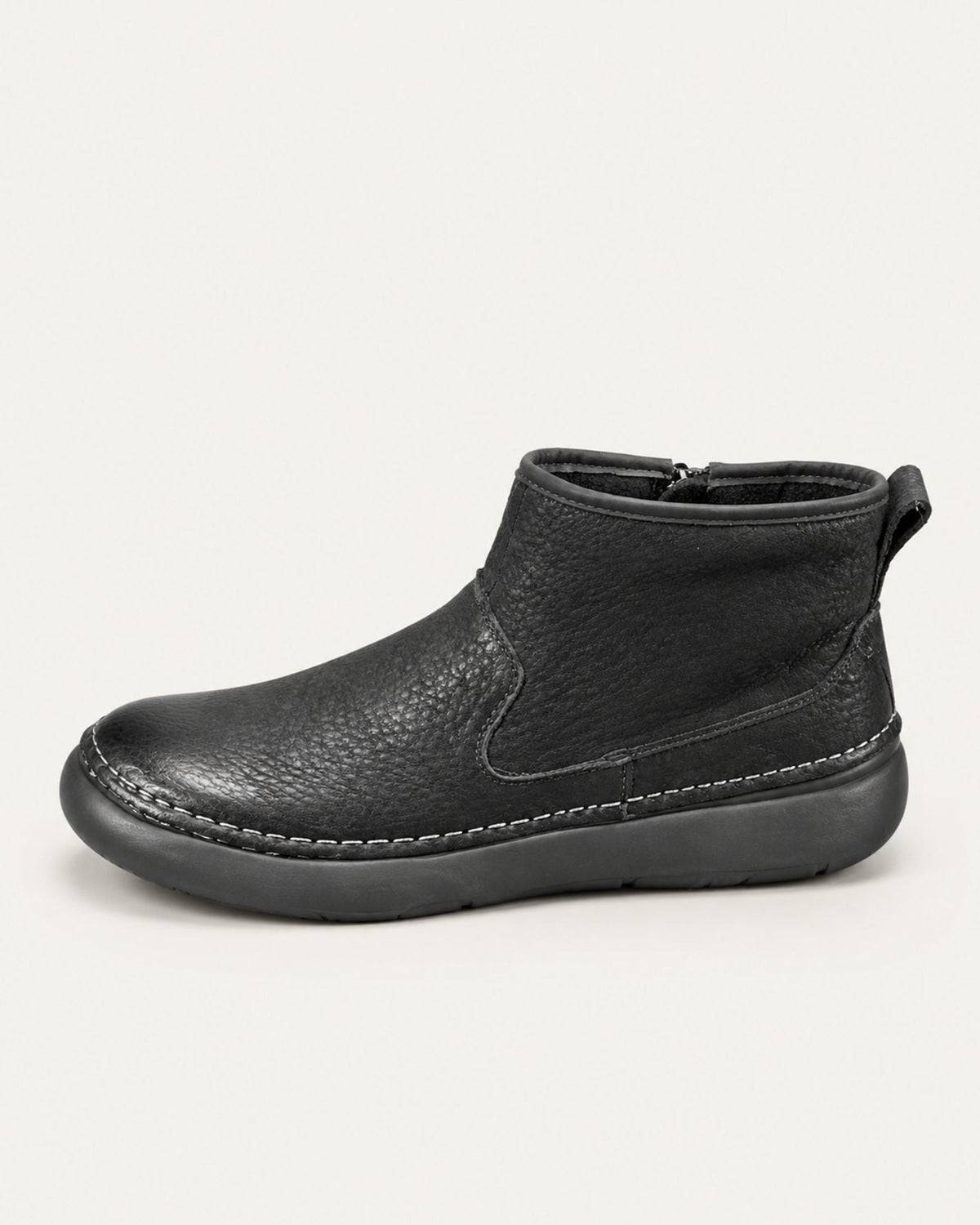 Top-Grain Leather Side-Zip Combat Boots with Leather Lining – view 5