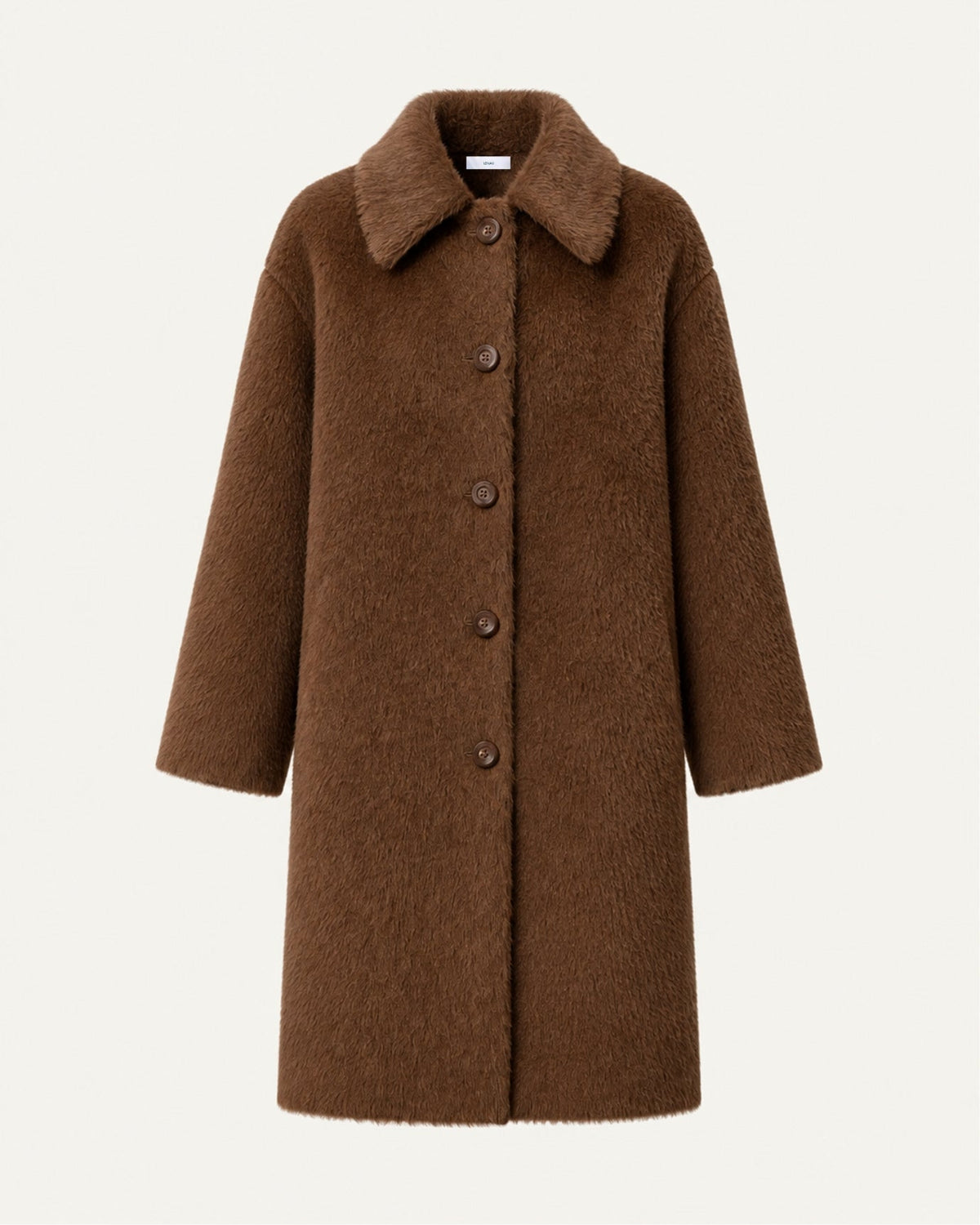 Relaxed Mid-Length Suri Alpaca Single-Button Lapel Coat – view 5