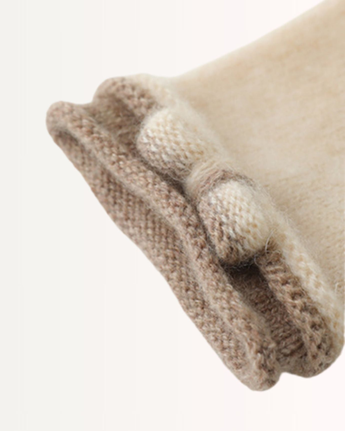Thickened Knit Pure Cashmere Gloves with Matching Bow – view 3