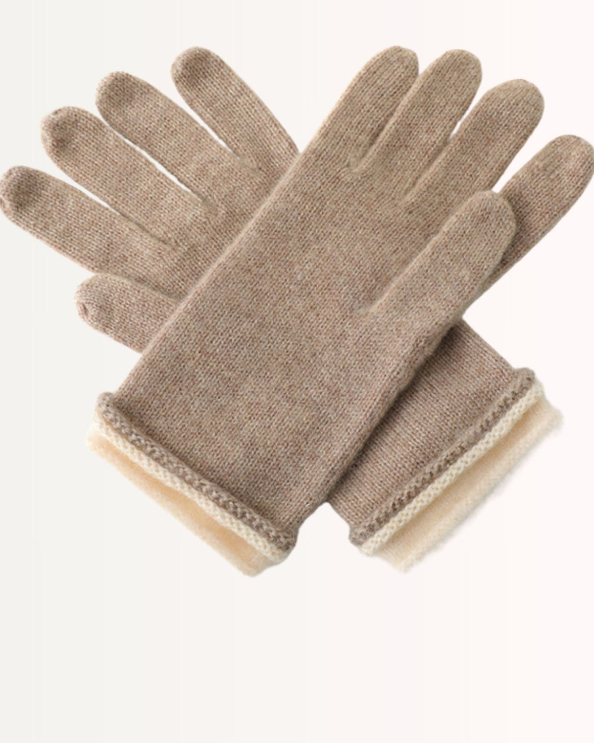 Thickened Knit Pure Cashmere Gloves with Matching Bow – view 5