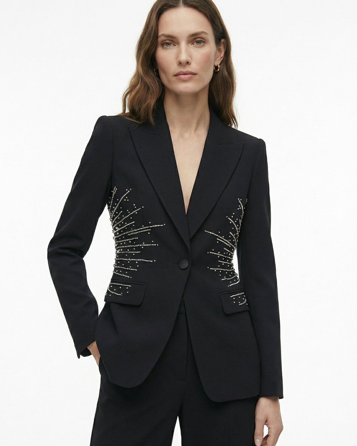 Martyna Beaded Tailored Blazer and Trousers Two-Piece Suit – view 2