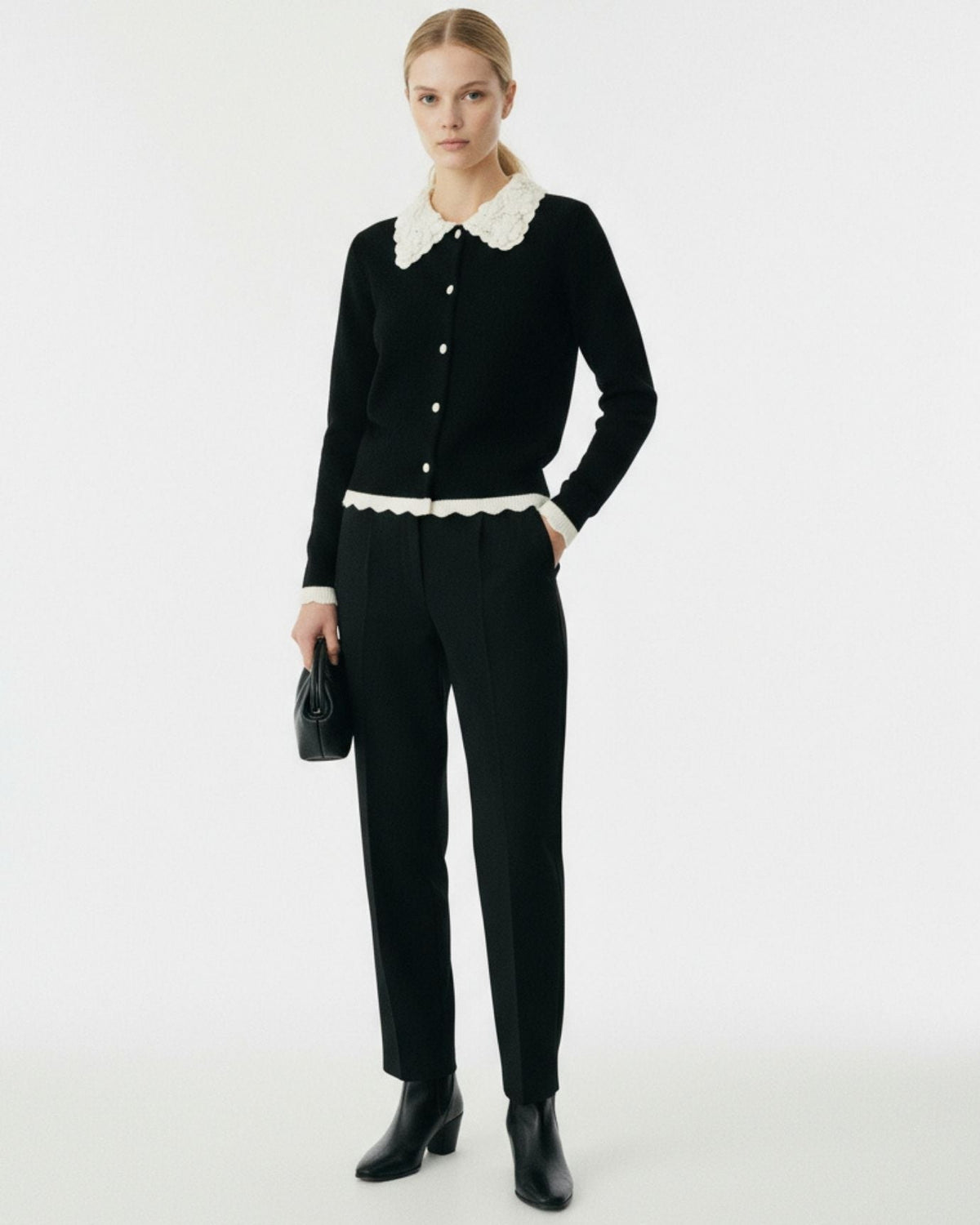 Relaxed Fit Pure Cashmere Cardigan Coat for Layering – view 8