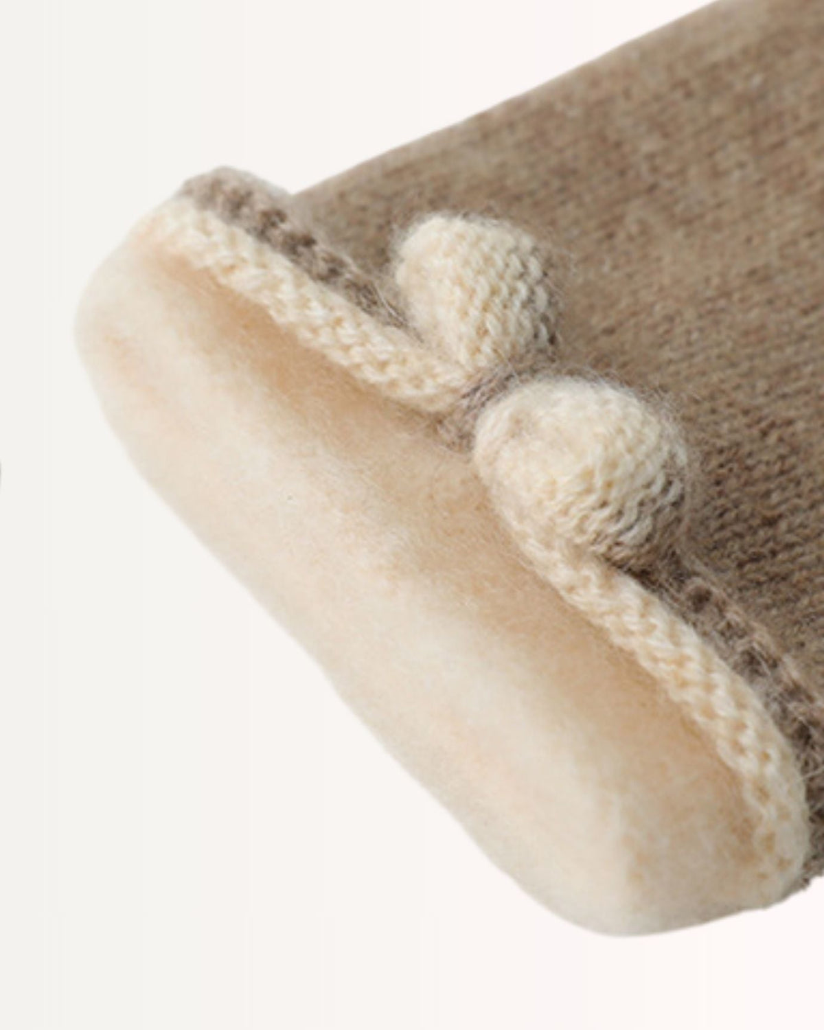 Thickened Knit Pure Cashmere Gloves with Matching Bow – view 6