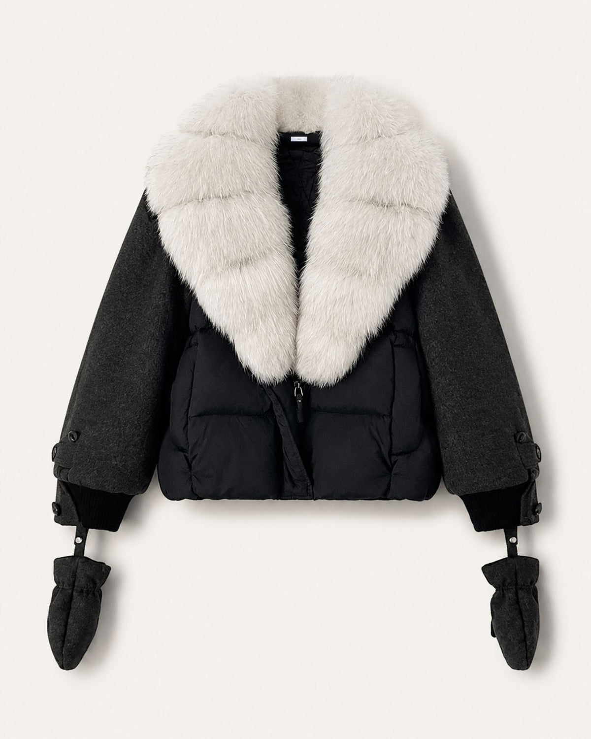 NY Quilted Duck Down Puffer Jacket with Detachable Collar – view 12