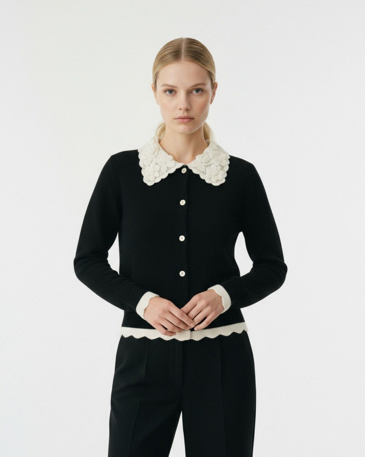 Relaxed Fit Pure Cashmere Cardigan Coat for Layering – view 9