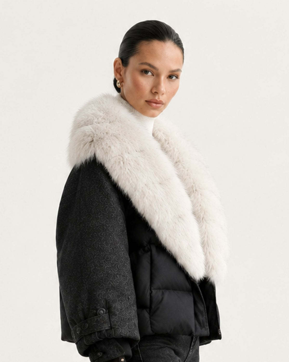 NY Quilted Duck Down Puffer Jacket with Detachable Collar – view 14