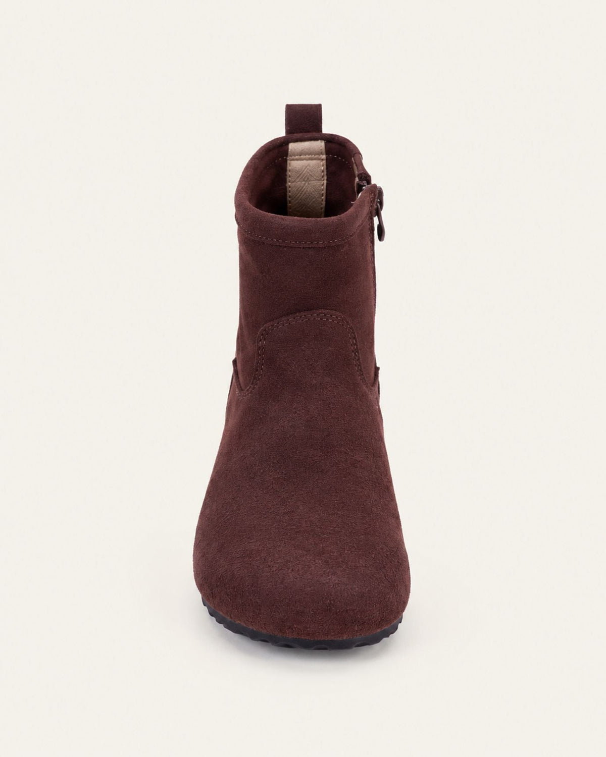 Retro Nubuck Leather Hidden Wedge Ankle Boots with Pigskin Lining – view 4