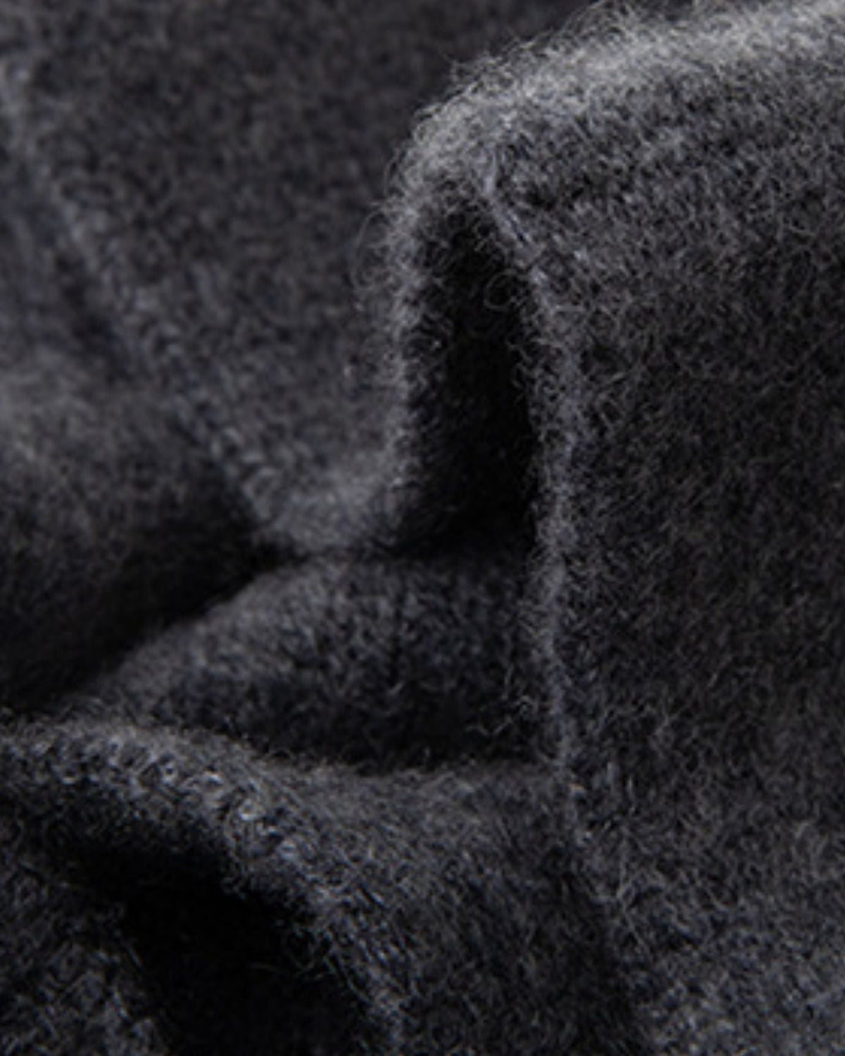 Pure Cashmere Knitted Hat with Front Button Detail – view 6