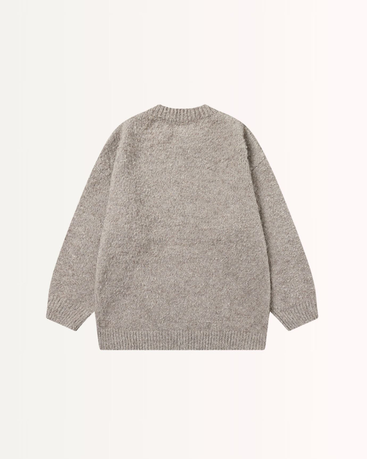 Vintage-Inspired Oversized Patterned Alpaca Blend Jumper – view 3