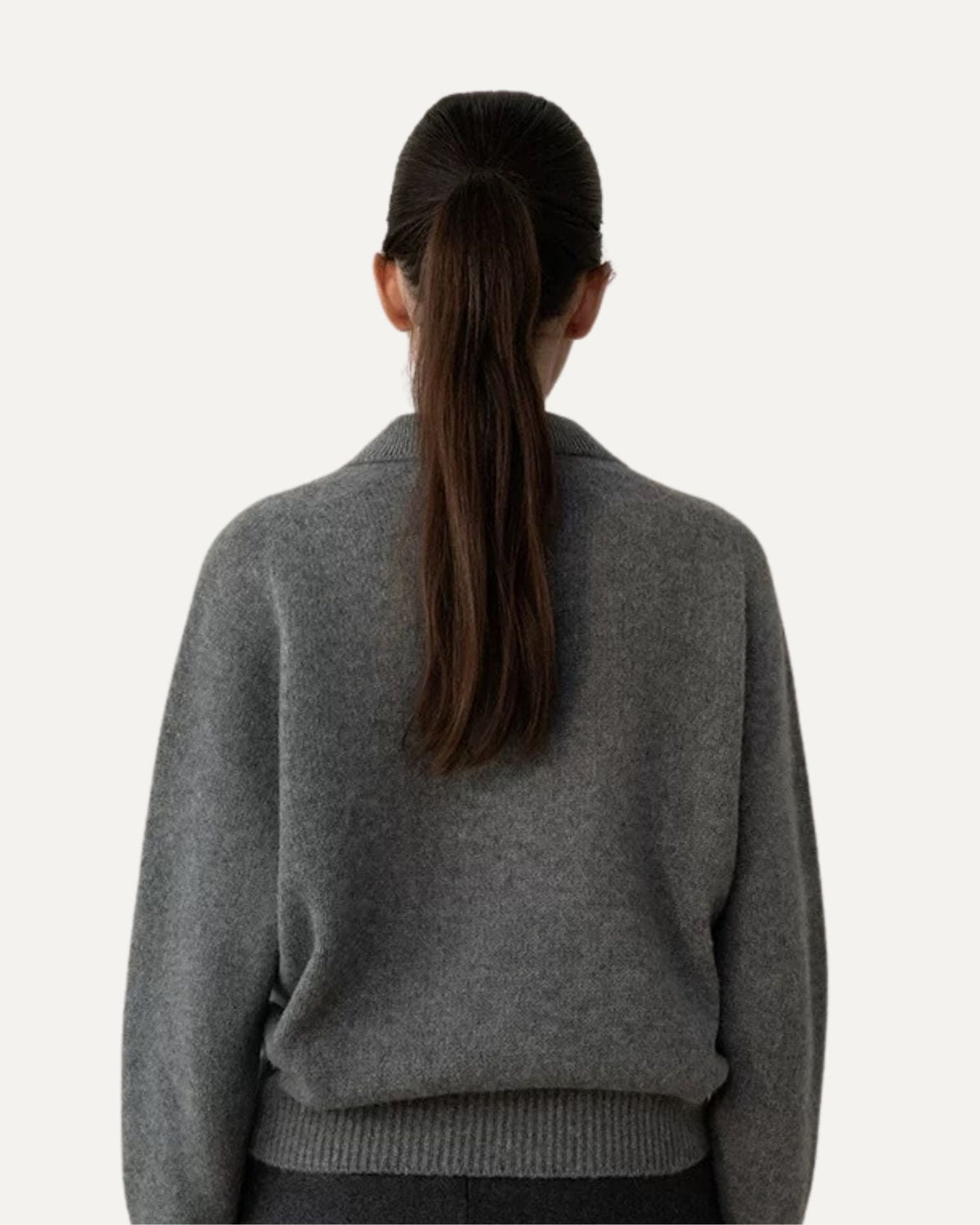 Lina Relaxed Fit Button Polo Collar Knit Jumper – view 4