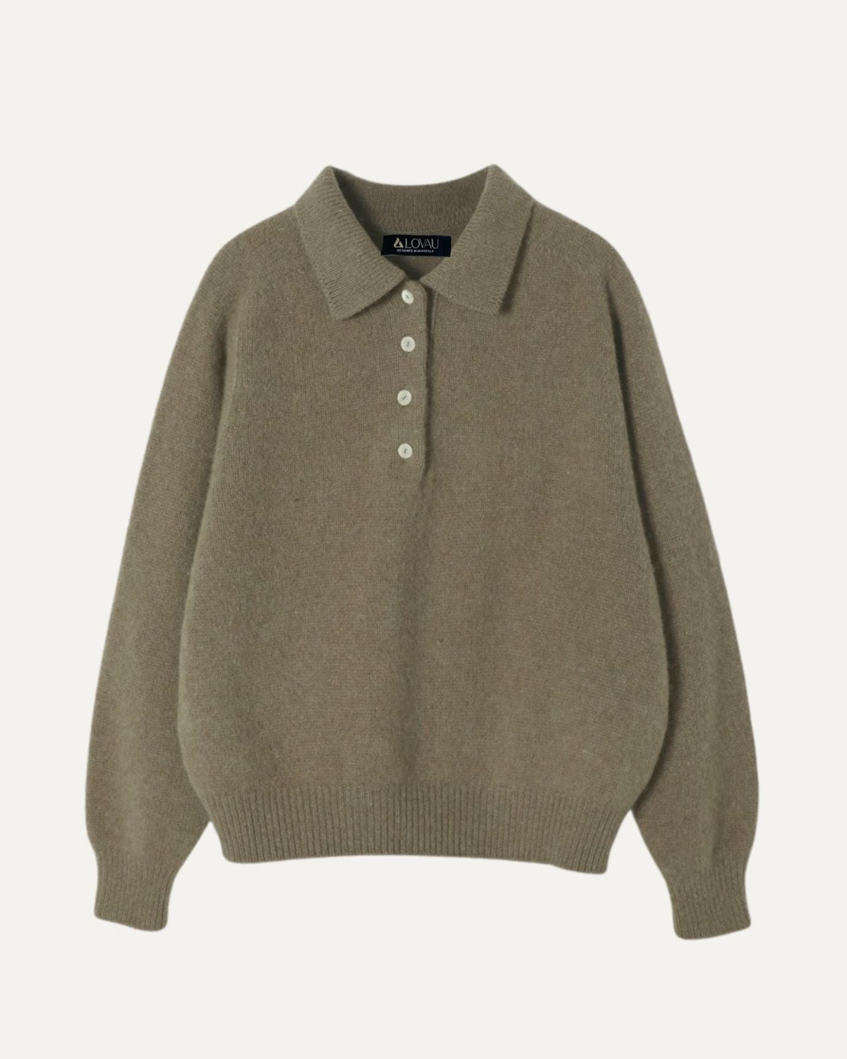 Lina Relaxed Fit Button Polo Collar Knit Jumper – view 5