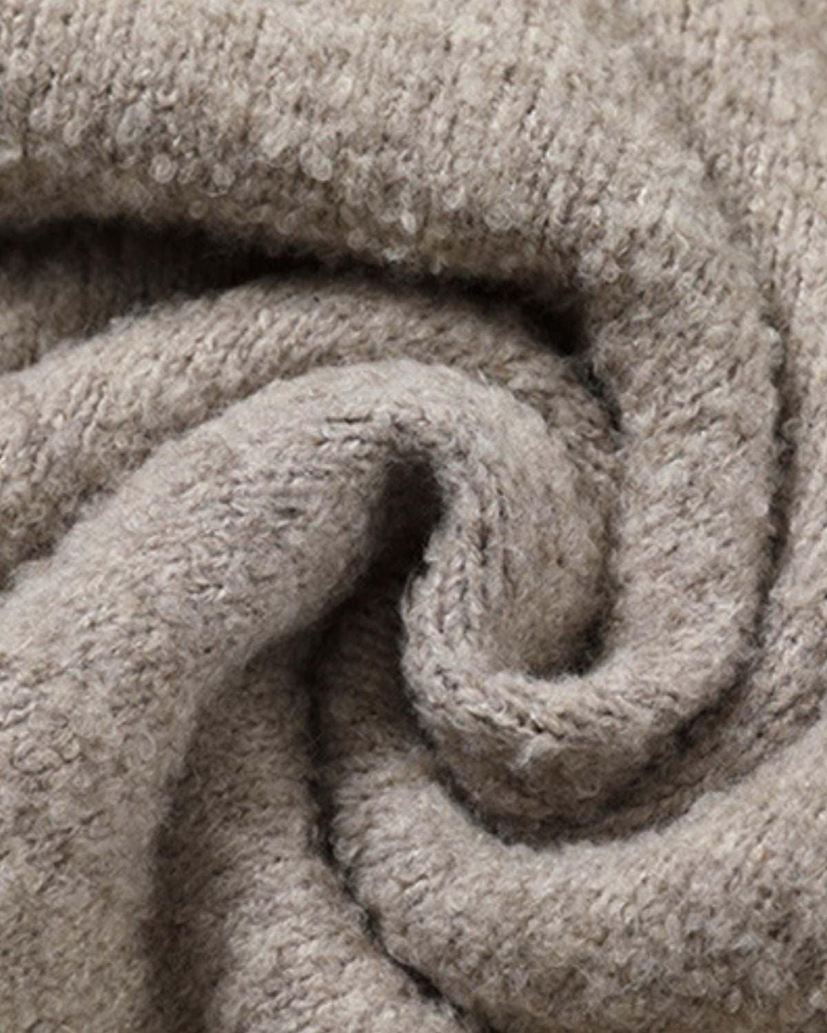 Vintage-Inspired Oversized Patterned Alpaca Blend Jumper