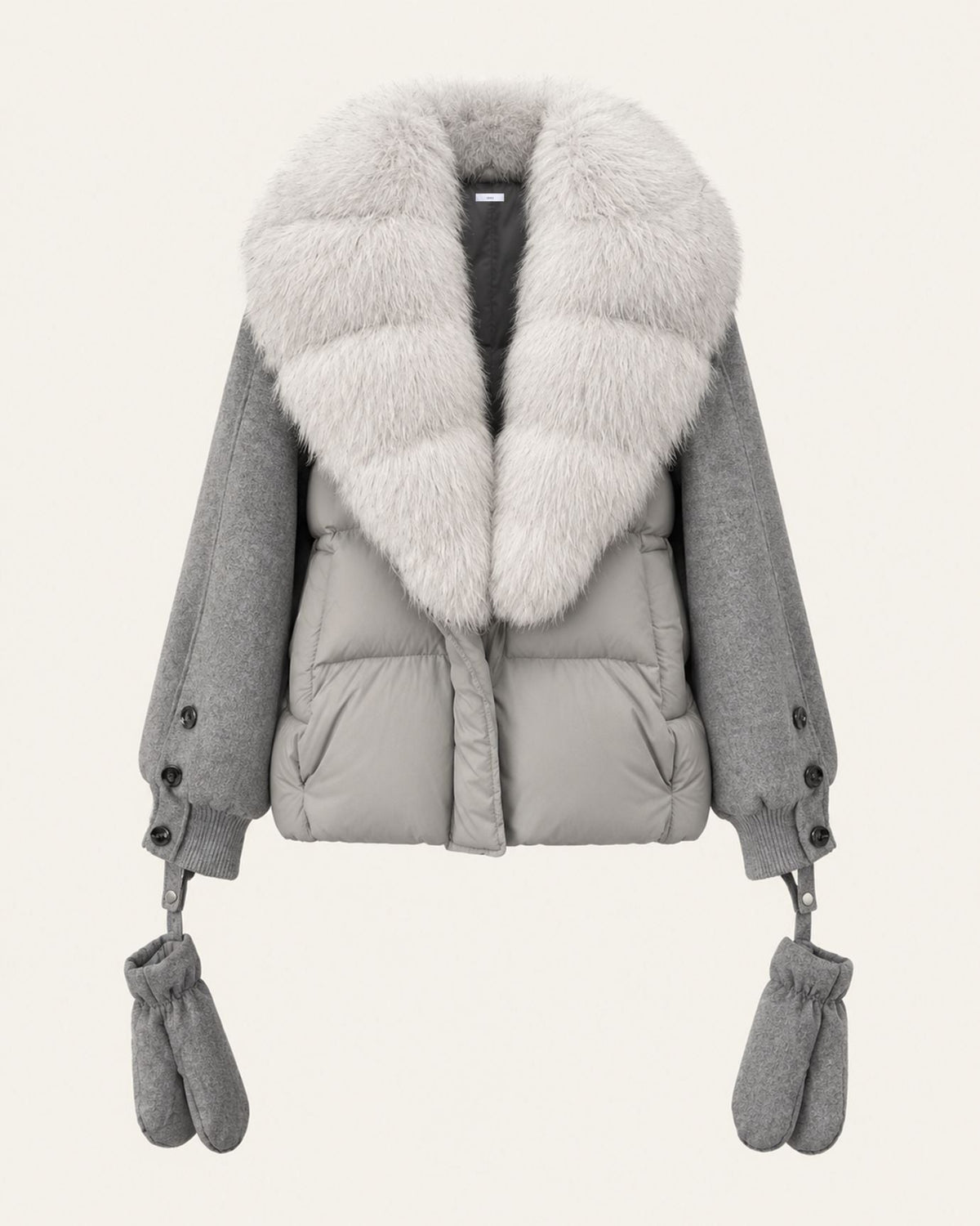 NY Quilted Duck Down Puffer Jacket with Detachable Collar – view 20