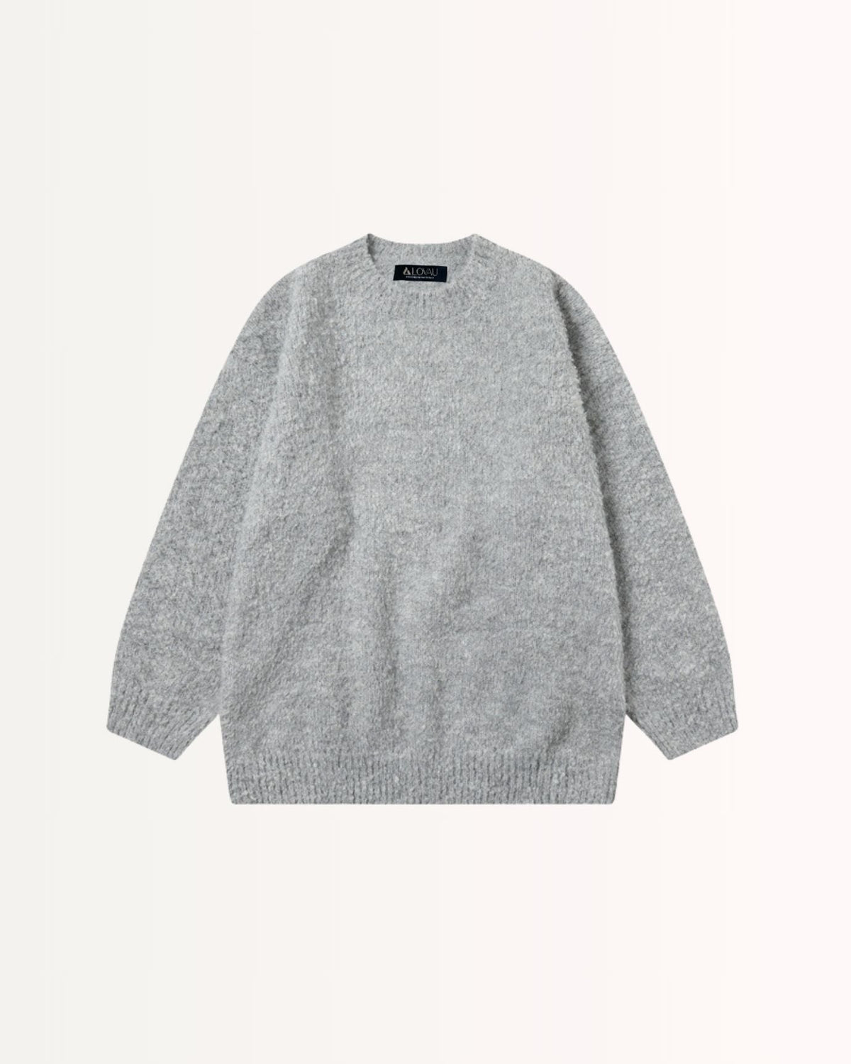 Vintage-Inspired Oversized Patterned Alpaca Blend Jumper
