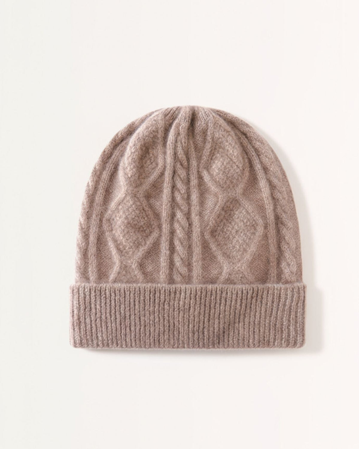 Thickened Heavyweight Chunky Knit Pure Cashmere Hat – view 5