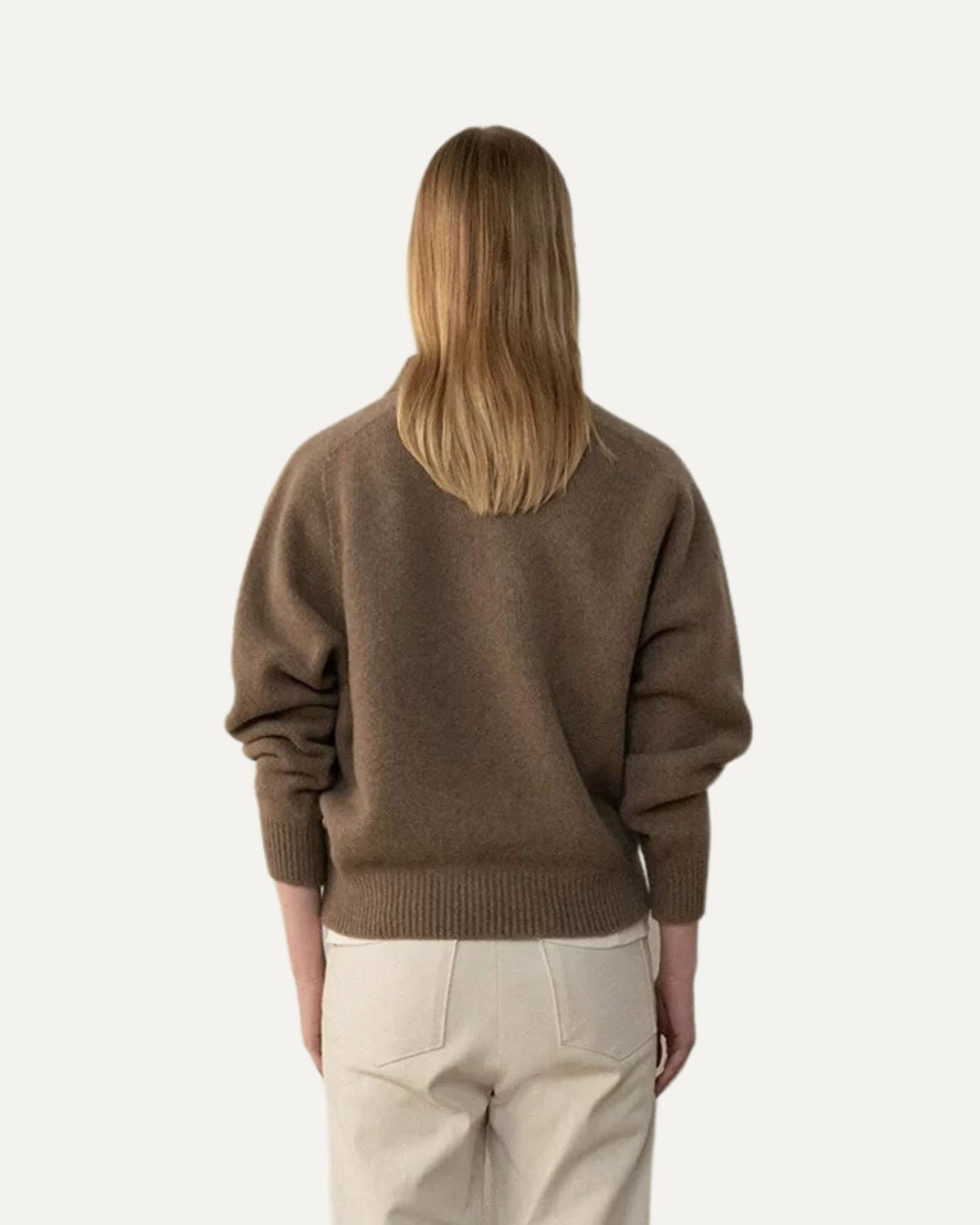 Lina Relaxed Fit Button Polo Collar Knit Jumper – view 8