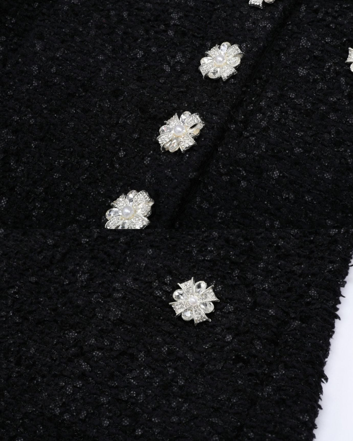 Long Sleeve Slim Fit Knit Mini Dress with Rhinestone Sleeves – view 5