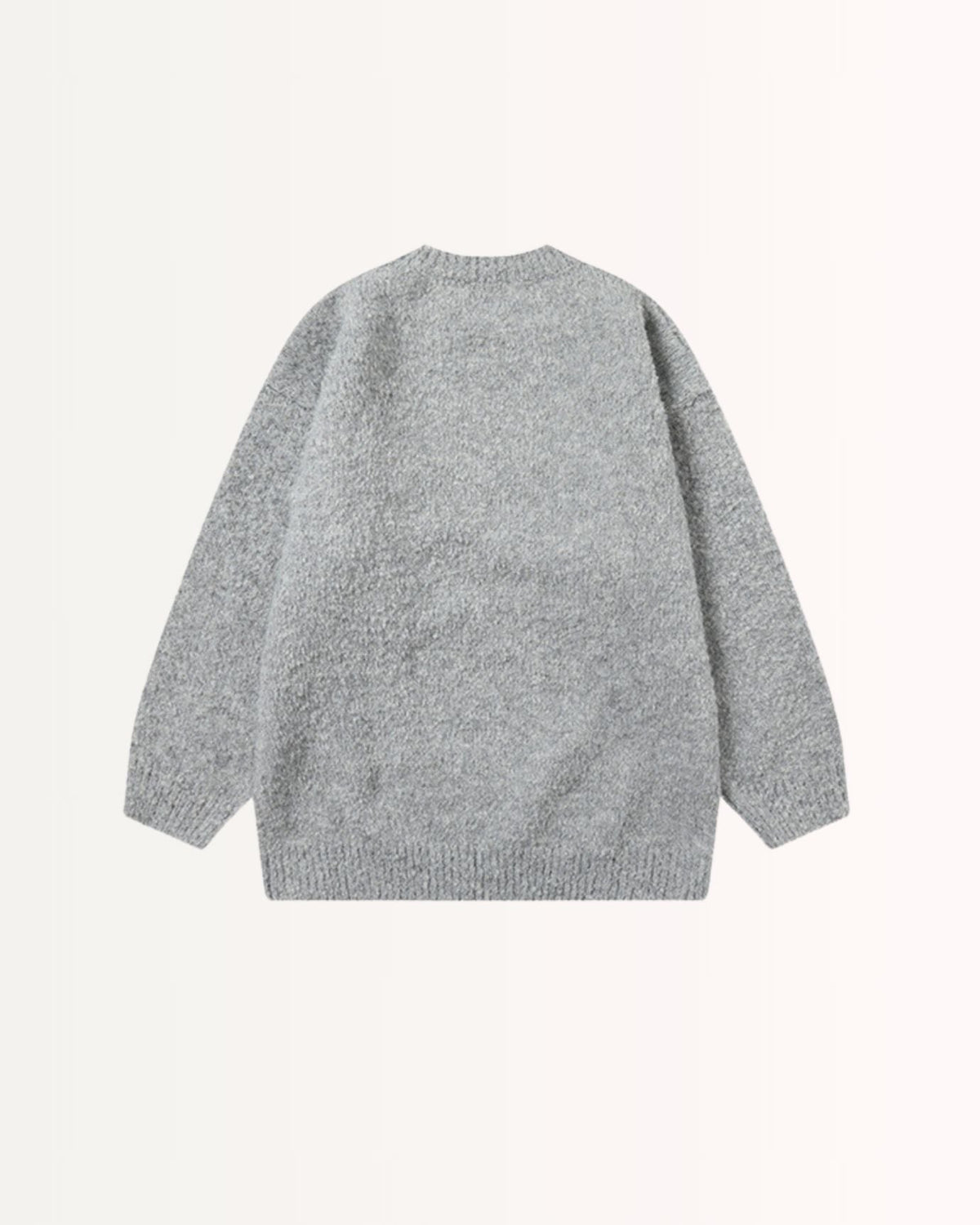 Vintage-Inspired Oversized Patterned Alpaca Blend Jumper