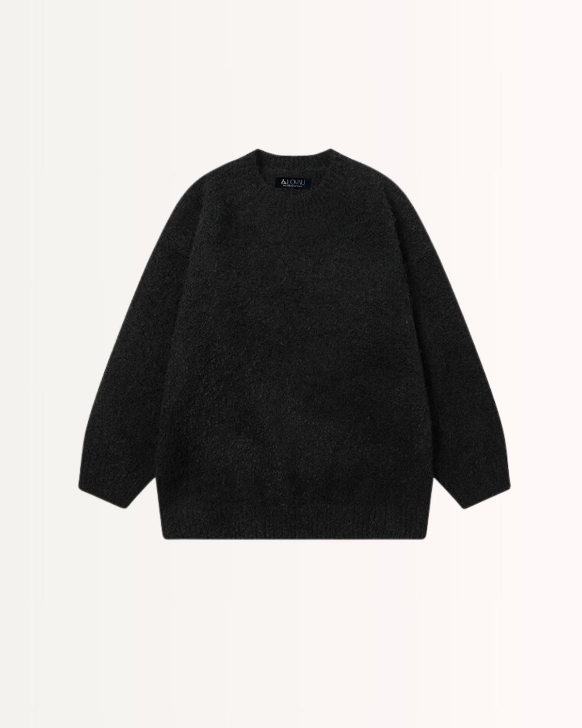 Vintage-Inspired Oversized Patterned Alpaca Blend Jumper