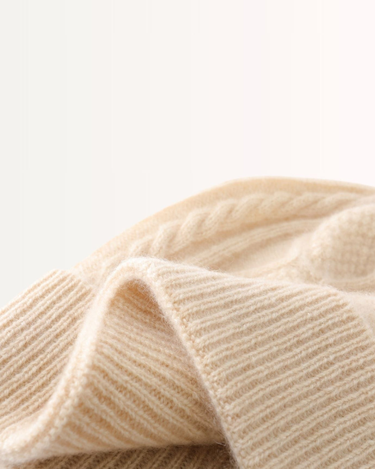 Thickened Heavyweight Chunky Knit Pure Cashmere Hat – view 8