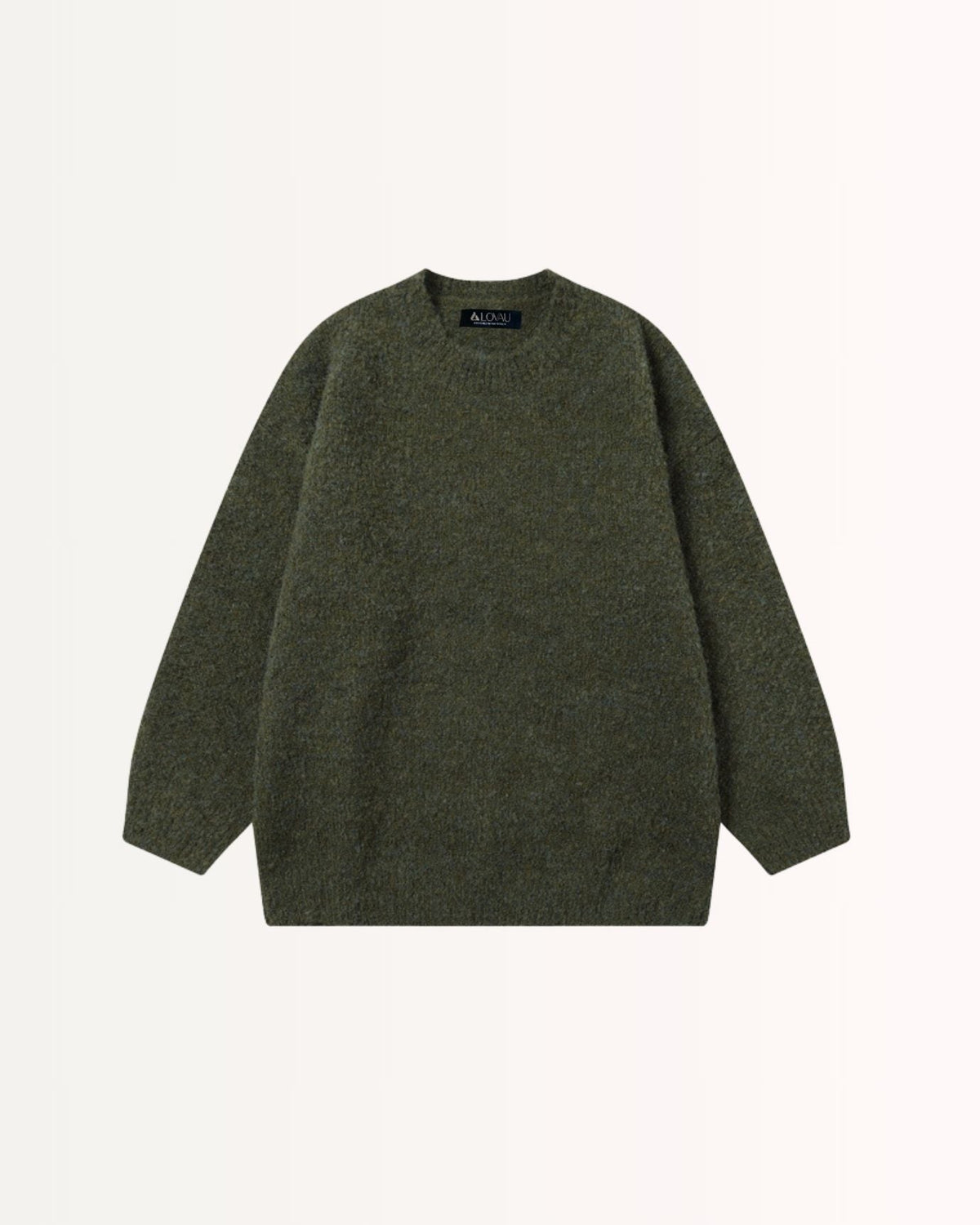 Vintage-Inspired Oversized Patterned Alpaca Blend Jumper