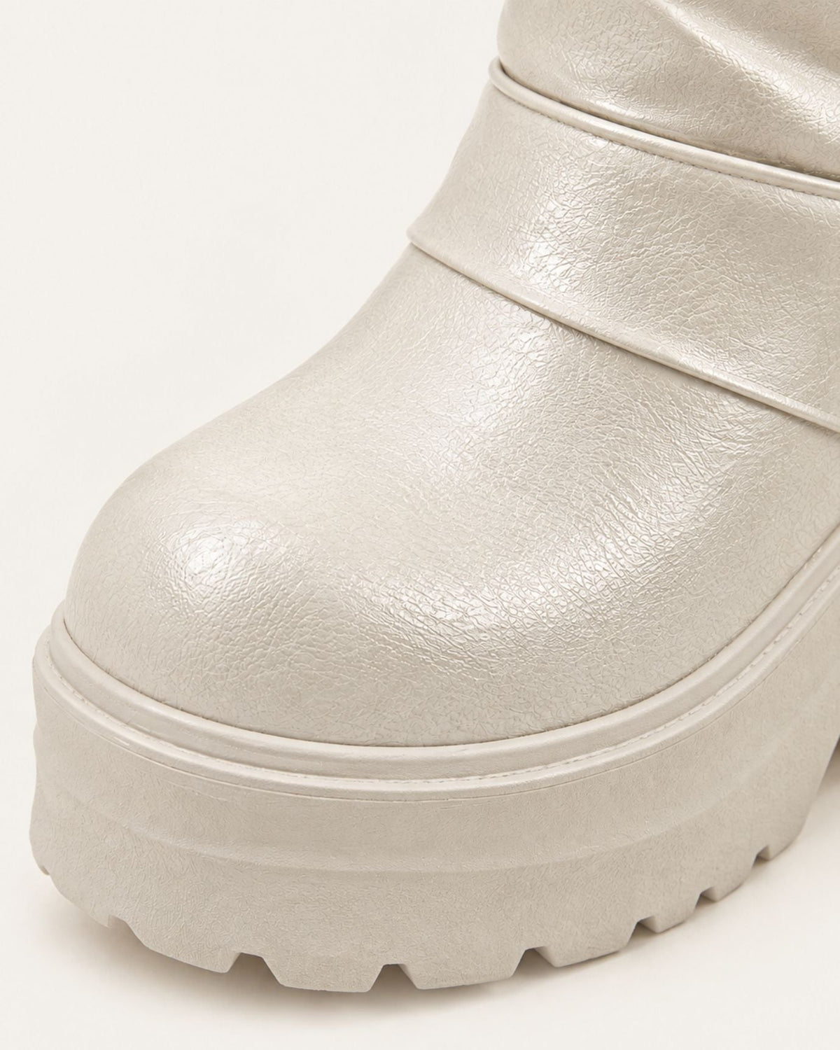 Lace-Up Combat Boots with 9cm Platform Block Heel – view 4