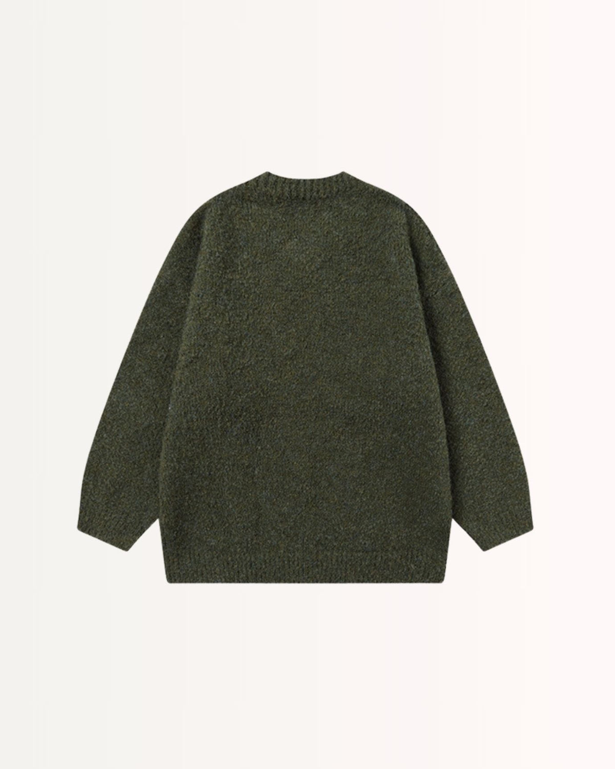 Vintage-Inspired Oversized Patterned Alpaca Blend Jumper