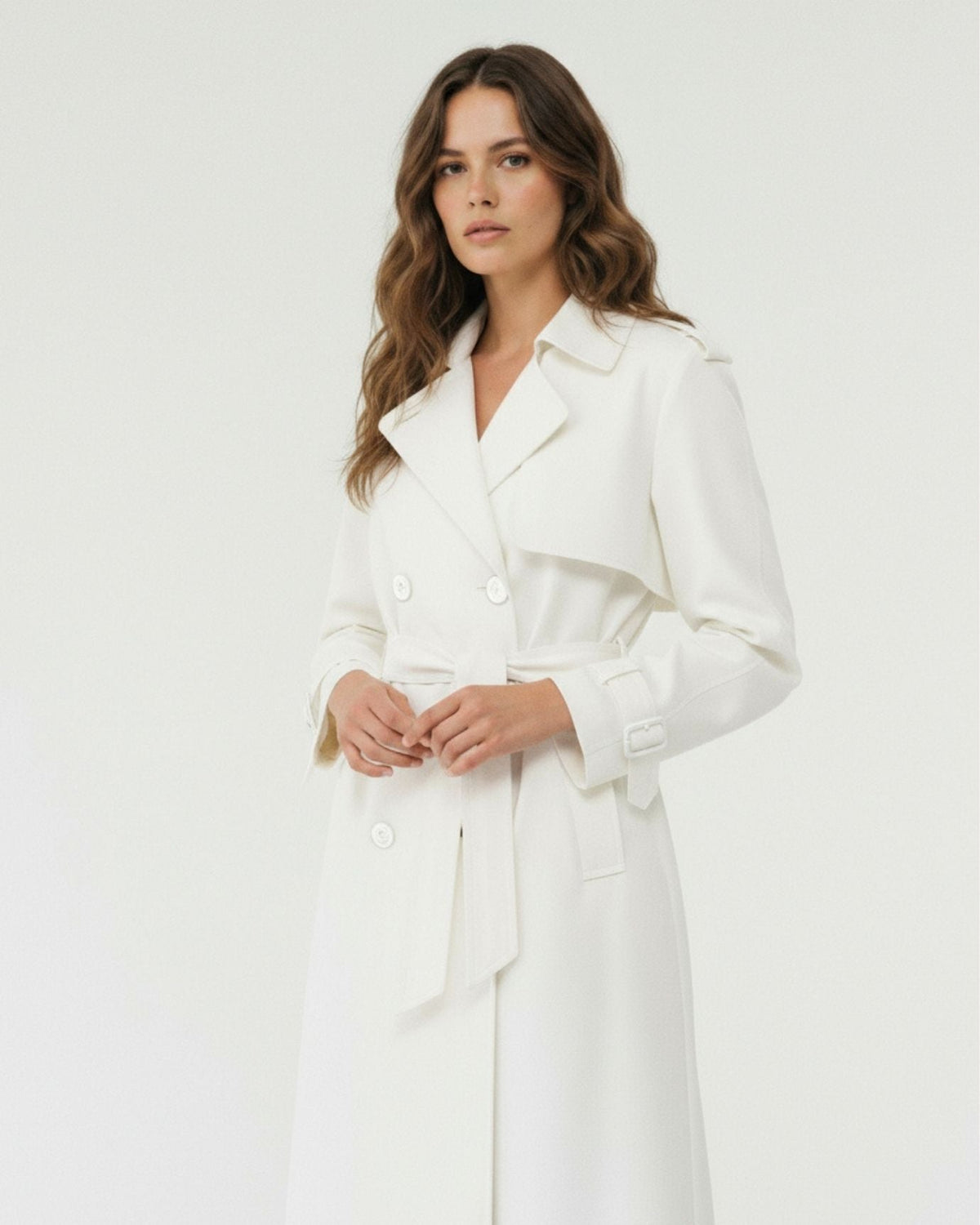 Double-Breasted Belted Water-Resistant Trench Coat – view 4