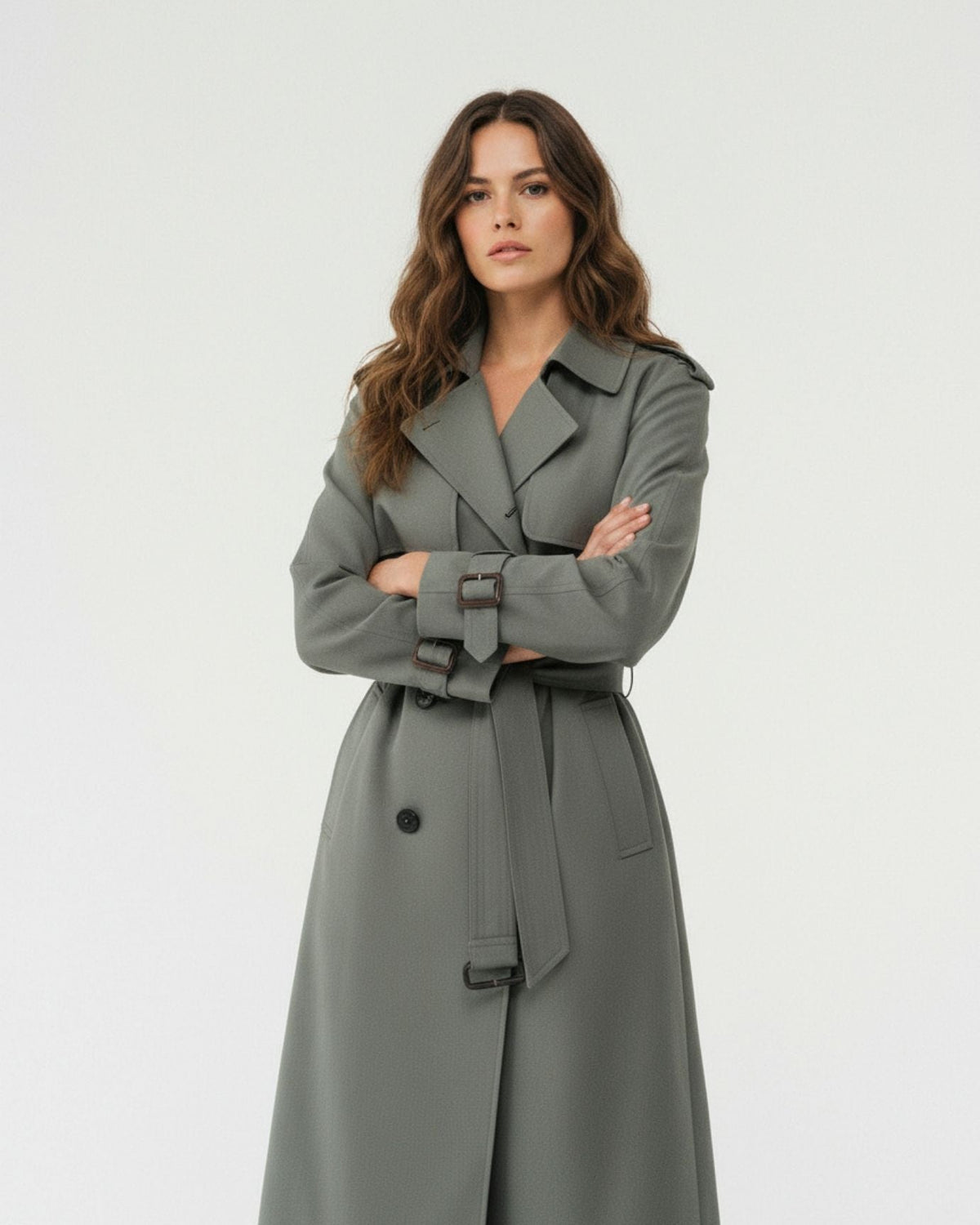 Double-Breasted Belted Water-Resistant Trench Coat – view 8