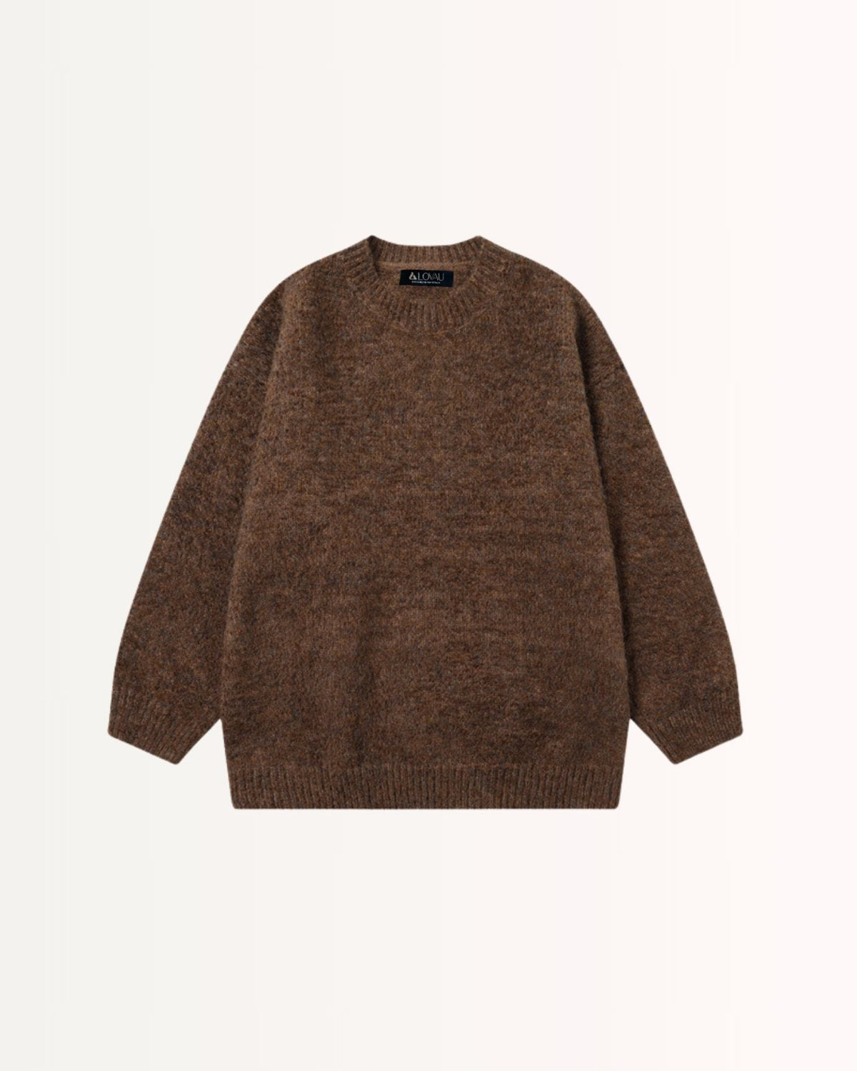Vintage-Inspired Oversized Patterned Alpaca Blend Jumper