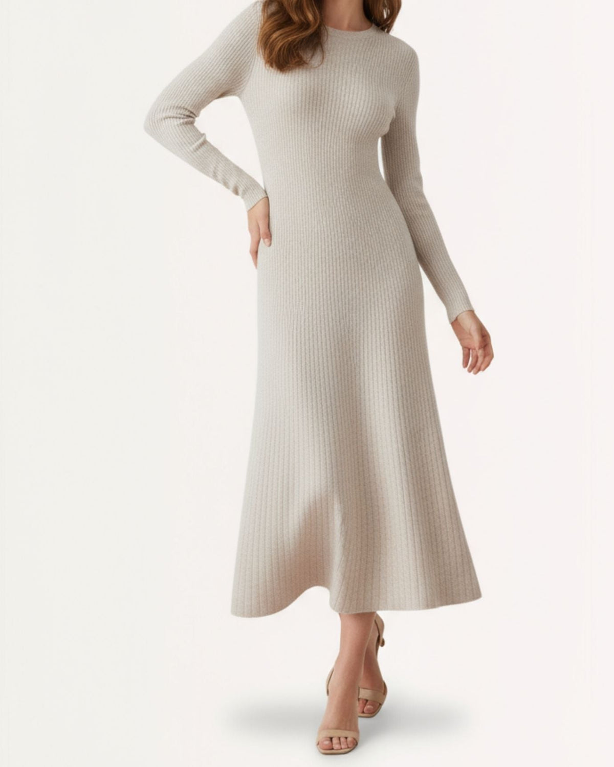 Old Money Style Wool Dress with Classic Silhouette – view 6