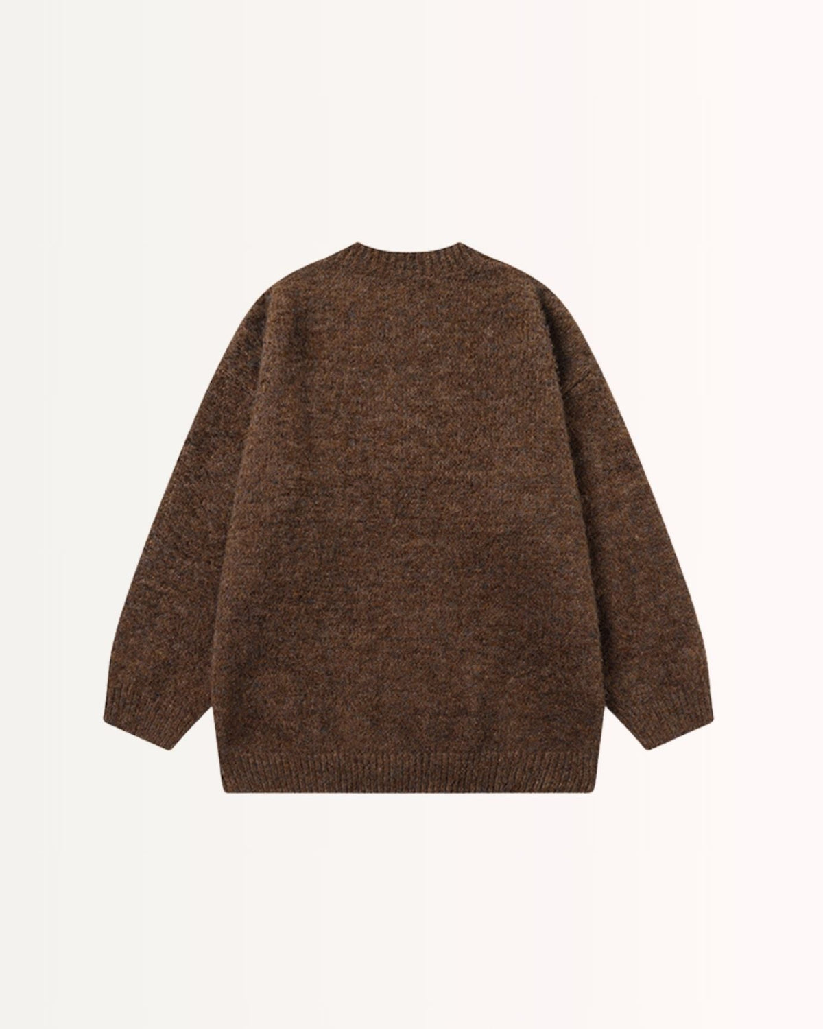 Vintage-Inspired Oversized Patterned Alpaca Blend Jumper