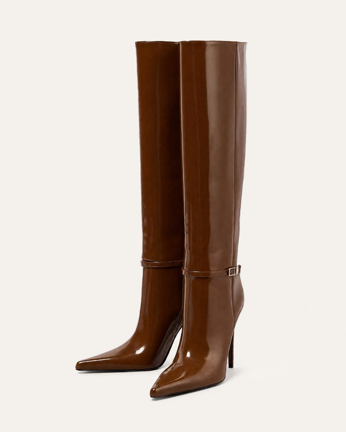 Divina Patent Finish Straight Shaft Boots with 10cm Heel – view 3