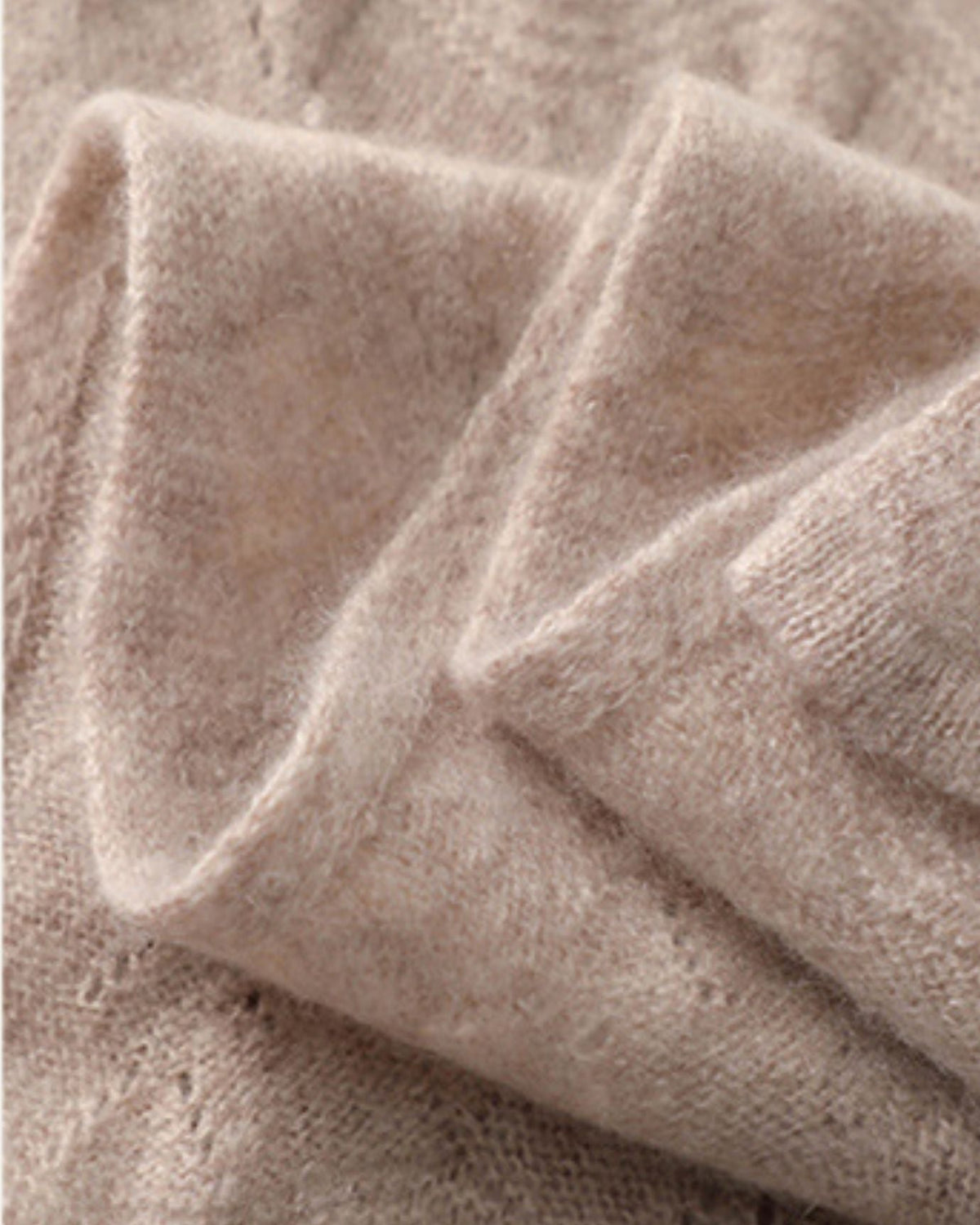 Breathable Lightweight Knitted Pure Cashmere Scarf – view 2