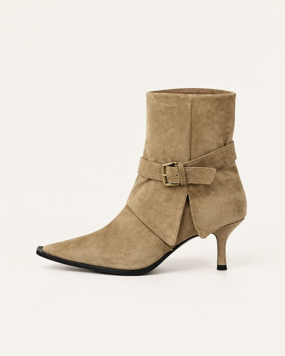 Vintage Pointed Toe Suede Boots with Velvet Lining – view 9
