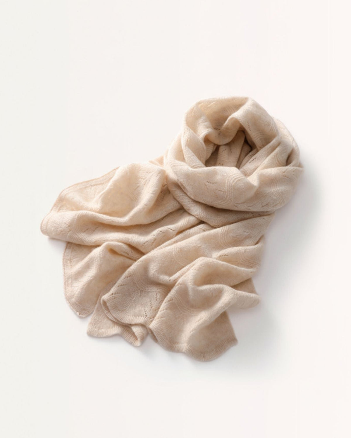 Breathable Lightweight Knitted Pure Cashmere Scarf – view 3