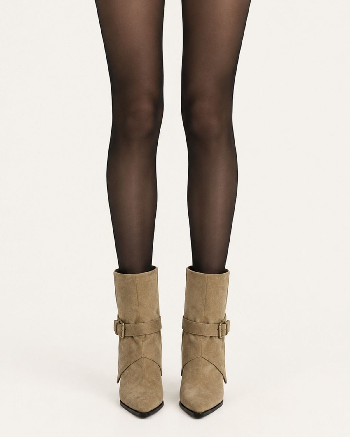 Vintage Pointed Toe Suede Boots with Velvet Lining – view 10