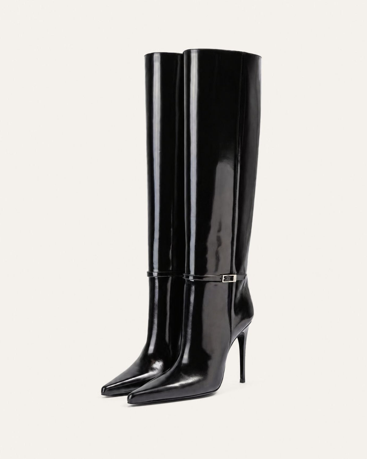 Divina Patent Finish Straight Shaft Boots with 10cm Heel – view 8