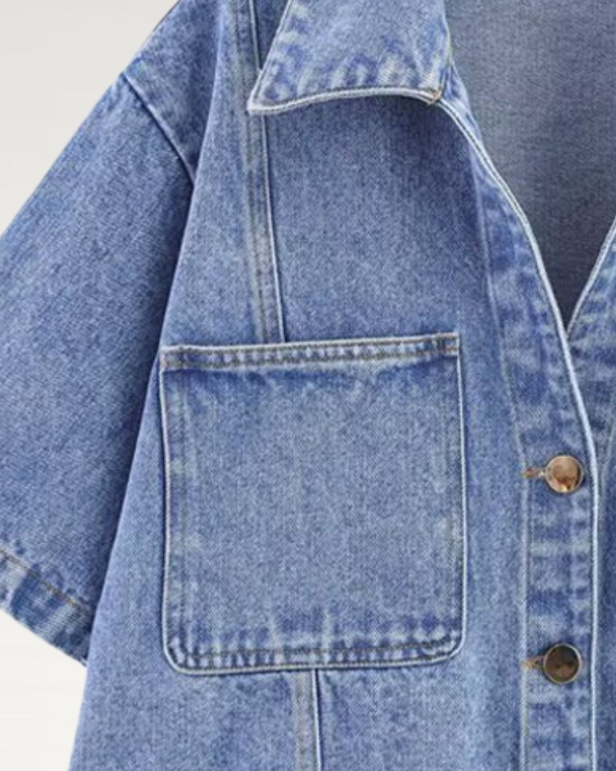 New York Tailored Denim Shirt with Chest Pockets – Blue