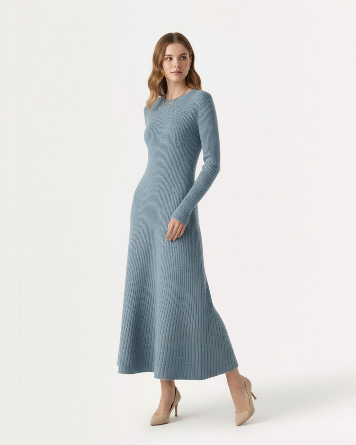 Old Money Style Wool Dress with Classic Silhouette – view 14