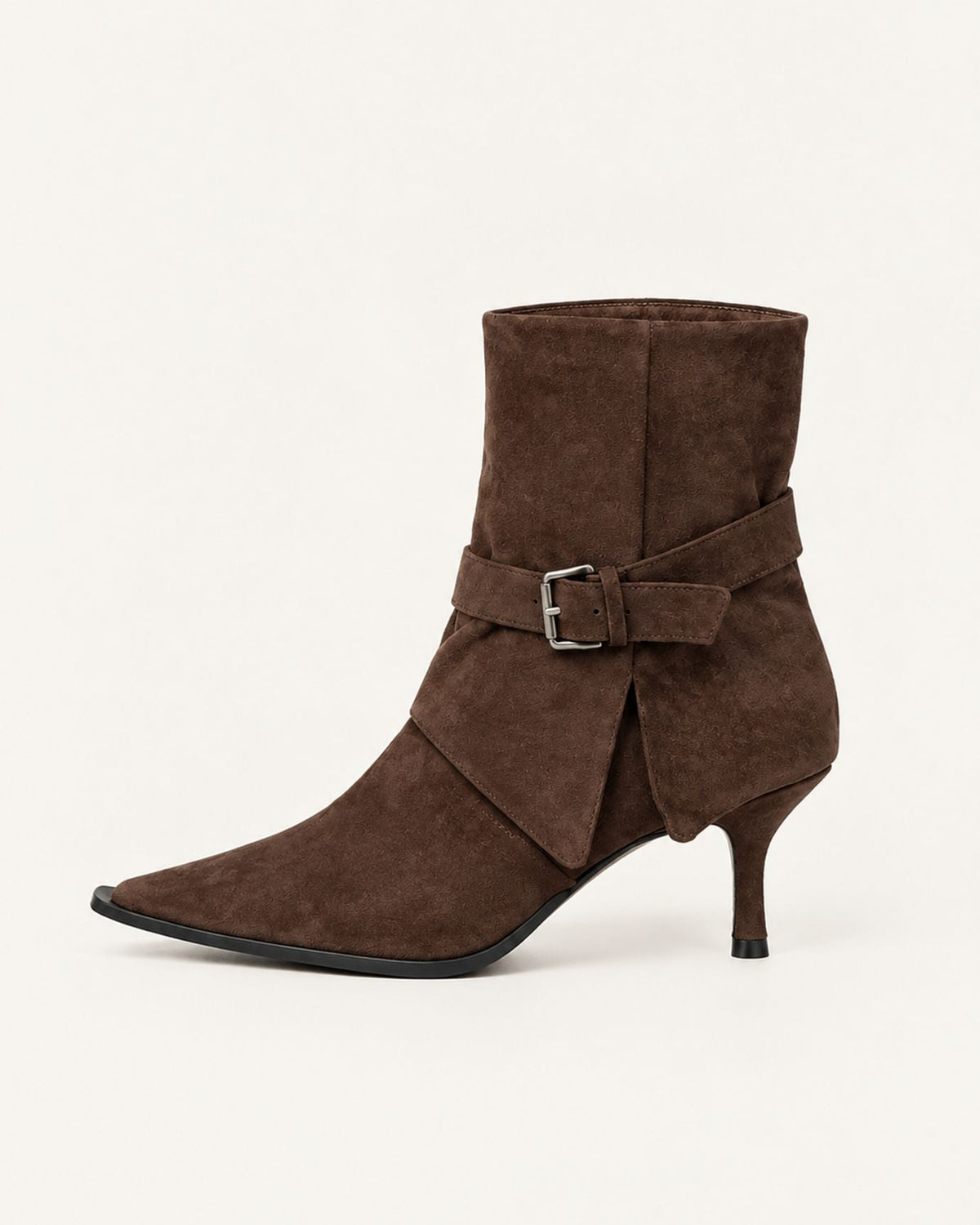 Vintage Pointed Toe Suede Boots with Velvet Lining – view 5