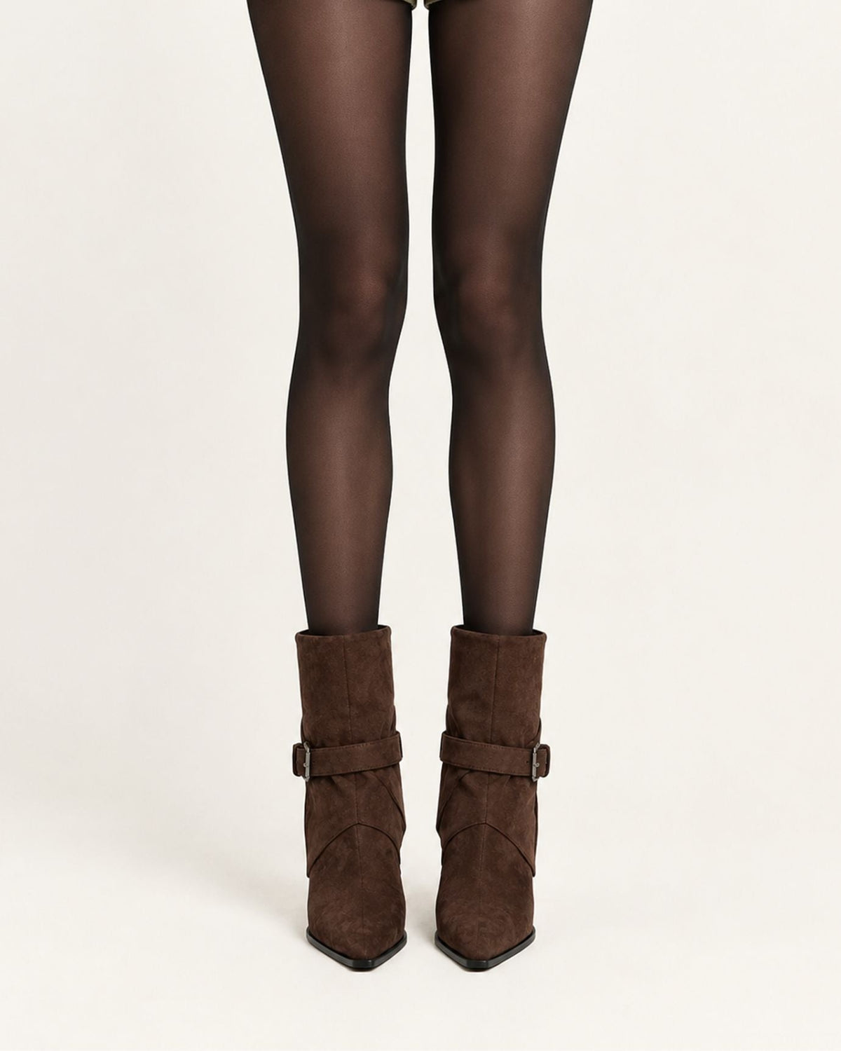 Vintage Pointed Toe Suede Boots with Velvet Lining – view 6
