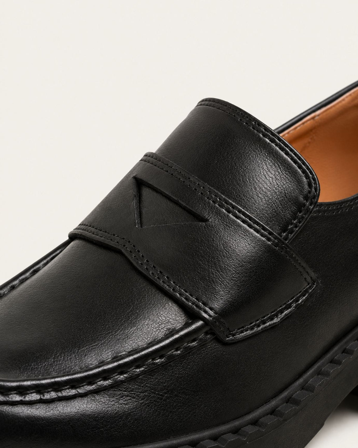 Zira Retro Leather Lug Sole Loafers with Cushioned Insole – view 4